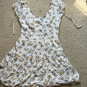 Yellow Flower Button Sundress